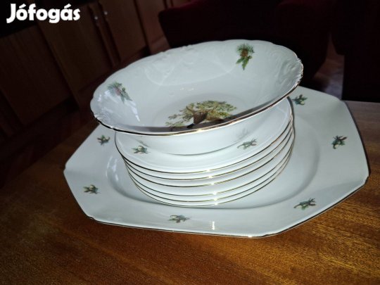 Hollóházi szendvicses vadász mintás készlet eladó