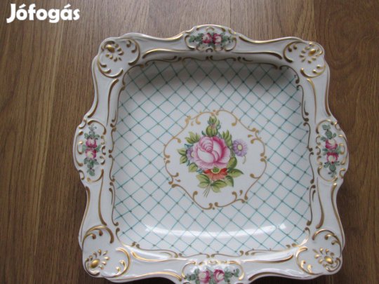 Hollóházi szögletes tálaló tál ( 9012 sorozat)