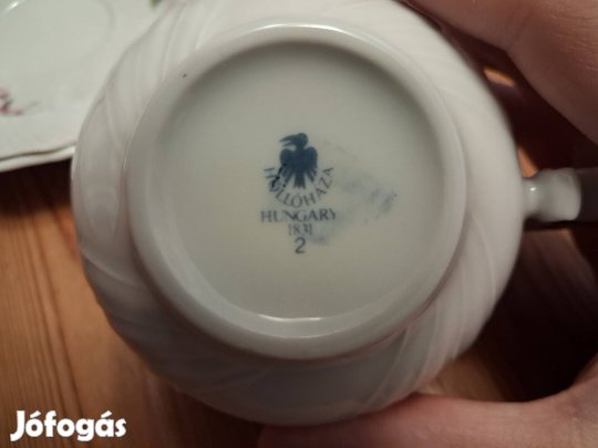 Hollóházi teáskészlet hajnalka mintás - hiányos