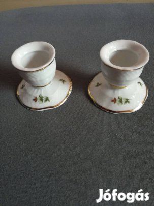 Hollóházi új porcelán két gyergyatartó,hibátlan!/76