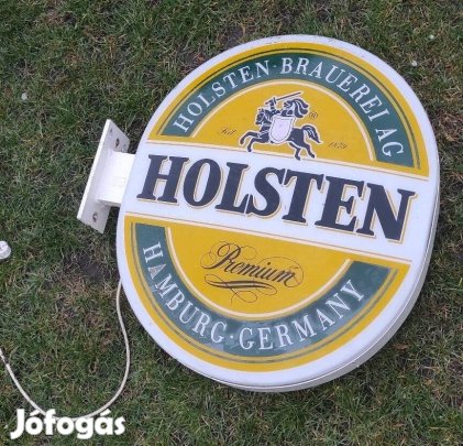 Holsten sör cégér sörös világítós neon reklám tábla 