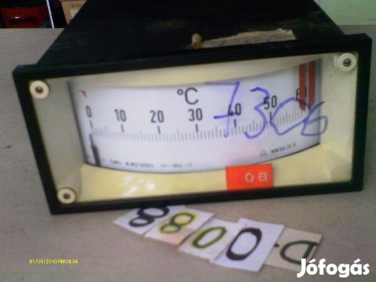 Hőmérsékletmérő táblaműszer eladó. (D-0088)