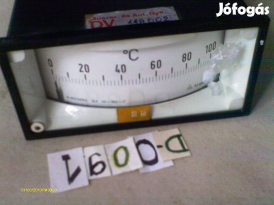 Hőmérsékletmérő táblaműszer eladó. (D-0091)