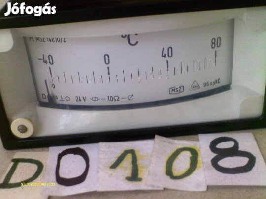 Hőmérsékletmérő táblaműszer eladó. (D-0108)