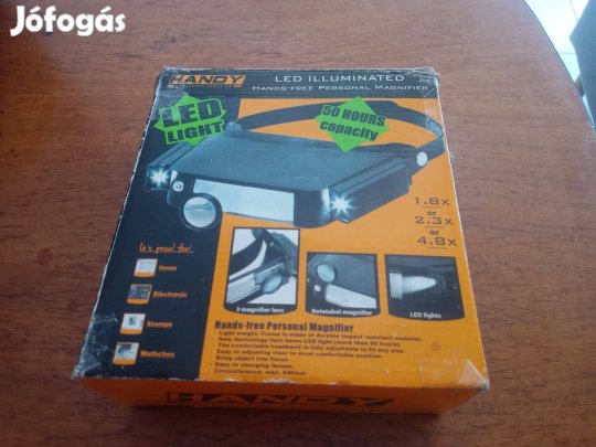 Homlokpántos nagyító világítással, nagyítás: 4,8 x