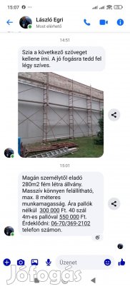 Homlokzati állvány