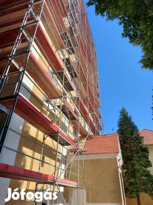 Homlokzati állvány bérlés, állványozás