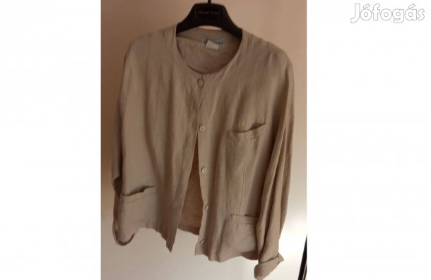 Homok színű len kabátka