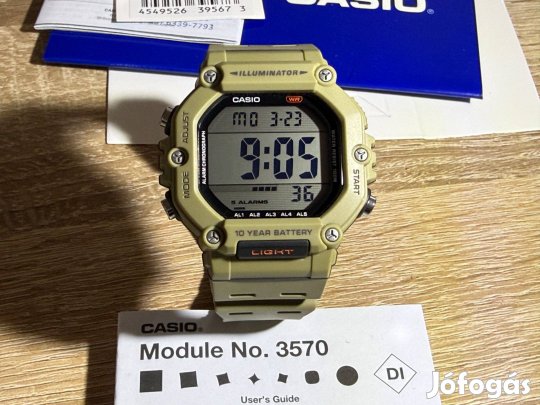 Homokszínű Casio AE-1600H-5Avdf hatalmas számokkal