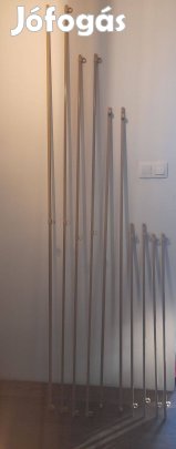 Homokszínű plafon sínkarnis 12 db egysoros fém