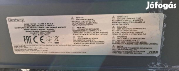 Homokszűrő Bestway 6,056l/h 58497+ajándék tisztító golyók