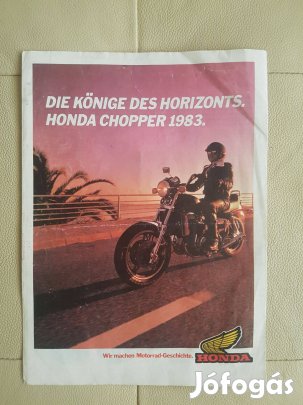 Honda Chopper 8 oldalas német nyelvű motor prospektus 1983