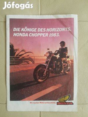 Honda Chopper 8 oldalas német nyelvű motor prospektus 1983