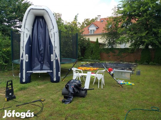 Honda T40 alupadlós motorcsónak és tohatsu 20Le csónakmotor