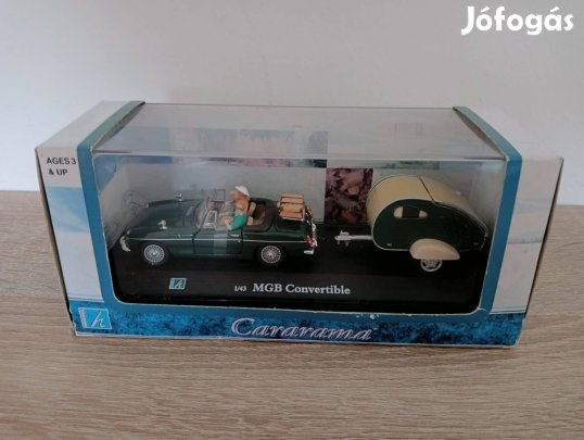 Hongwell Cararama DIE CAST 1/43 MG MGB Convertible With Camper KIT
