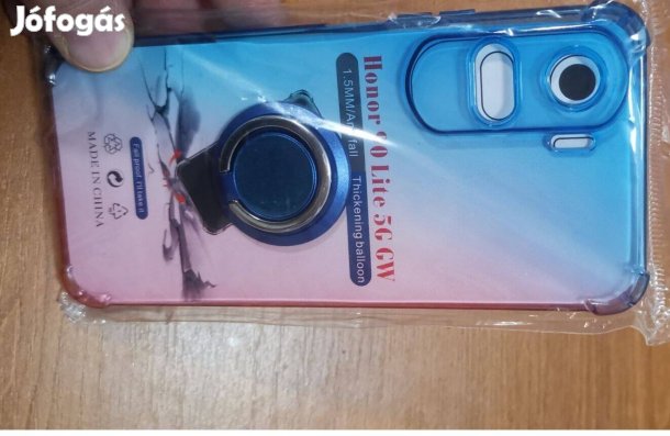 Honor 90 Lite rózsaszín kék szilikontok kitámasztós telefontok