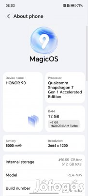 Honor 90 - 12GB / 512GB - Újszerű