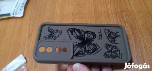 Honor 90 telefontok pillangó mintás világosbarna