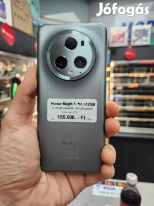 Honor Magic5 Pro Kártyafüggetlen 512 GB, 12 hó garancia