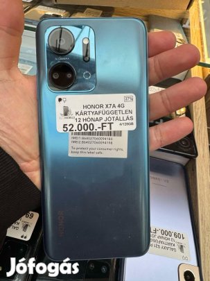 Honor X7a Kártyafüggetlen 128 GB, 12 hó garancia