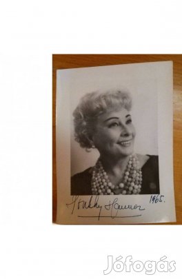 Honthy Hanna Kossuth-díjas színésznő dedikált fotója 1965