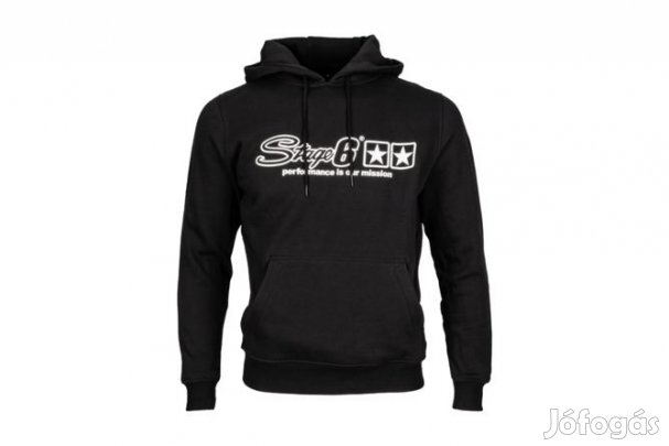 Hoody Stage6, cipzár nélkül, fekete, M méret
