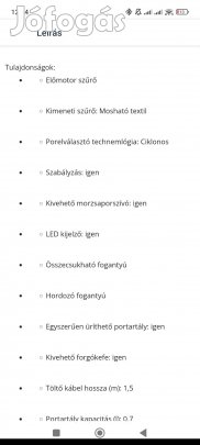 Hoover Freedom FD22DDB 011 vezeték nélküli álló kéziporszívó