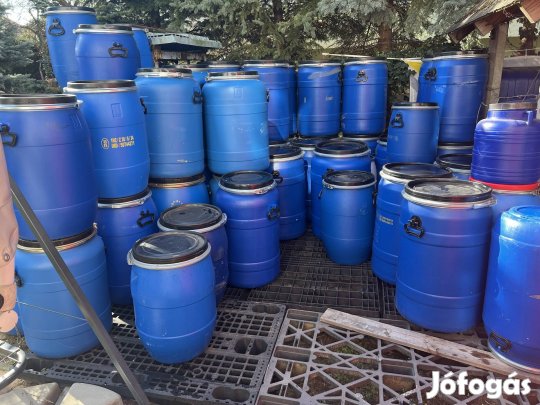 Hordó, 60L, műanyag, cefrés, mézes, savanyúságos 