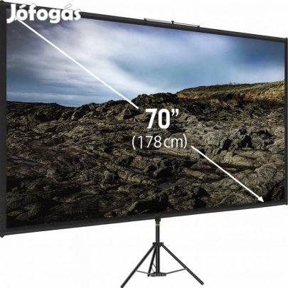 Hordozható 4K HD Projektor Vászon Állvány 178 cm
