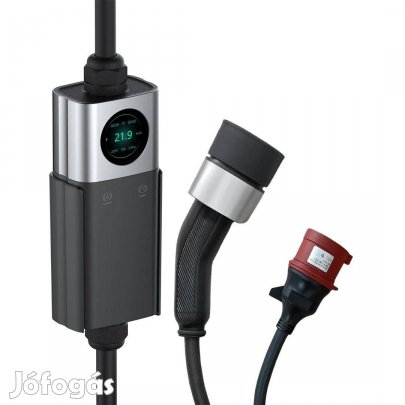Hordozható EV töltő 11kW Type2, Wi-Fi, fali konzol. Ingyenes Szállítás