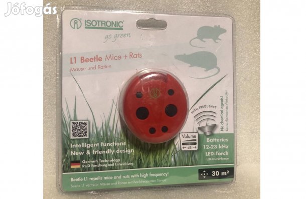 Hordozható Elemes rágcsálóriasztó méreg nélkül