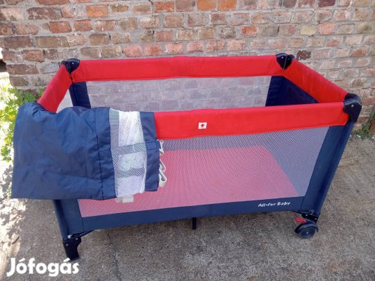 Hordozható gyerek ágy kis hibával 