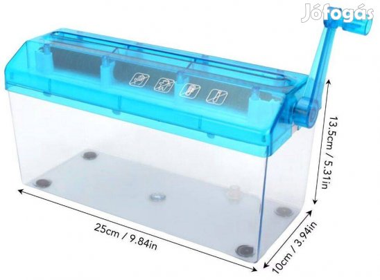 Hordozható iratmegsemmisítő / kézi iratmegsemmisítő - A4-es méret (1.)