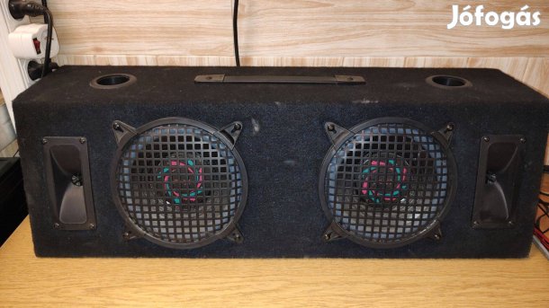 Hordozható sztereó, 2 utas hangláda hangfal 20cm-es mélyekkel