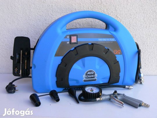 Hordozható táskakompresszor 8bar nyomással egy hengeres, olajmentes