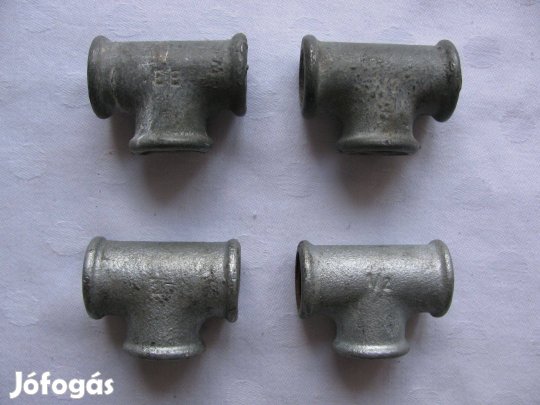 Horganyzott T idom, 1/2 ", és keresztidom , 6 db
