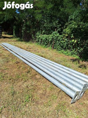 Horganyzott acél lámpaoszlop 6m-es, kandeláber