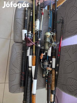 Horgász botok, orsók eladók egy nagy csomagban