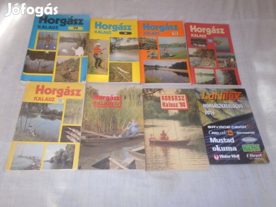 Horgász kalauz 1979-84 ig és 87, 89 Katalogus 2016