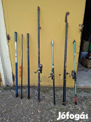 Horgászbotok + orsók csomag