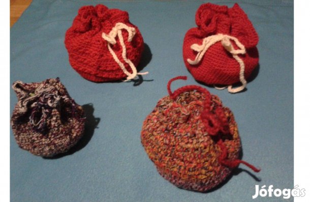 Horgolt Mikulás zacskó