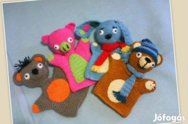 Horgolt kesztyűbábok