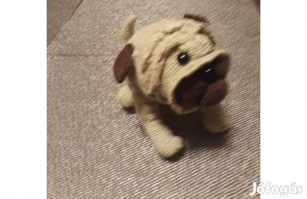 Horgolt mopsz kutya eladó