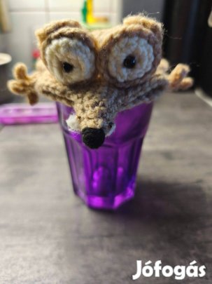 Horgolt motkány pohár alátét