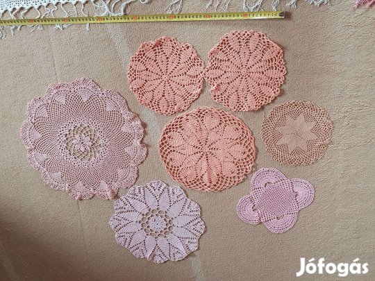 Horgolt terítő szett (vegyes, sokféle)