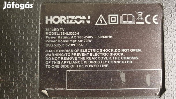 Horizon 39" LED tv panel 39HL5320H alkatrésznek TP.S506.PB802