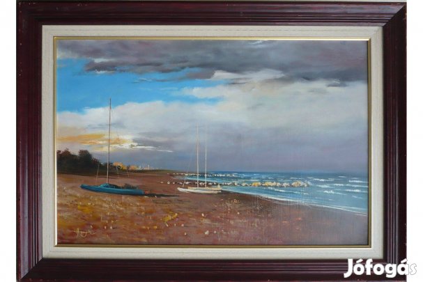Hornyik Zoltán: Tengerpart, 40x60 cm
