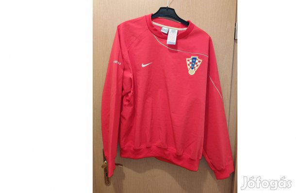 Horvát válogatott eredeti Nike EURO2008 piros edző felső (L)