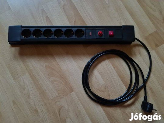 Hosszabbító elosztó 3 méter hálózati kábel hi-fi hez védelemmel