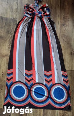 Hosszú ruha maxiruha - narancs-barna